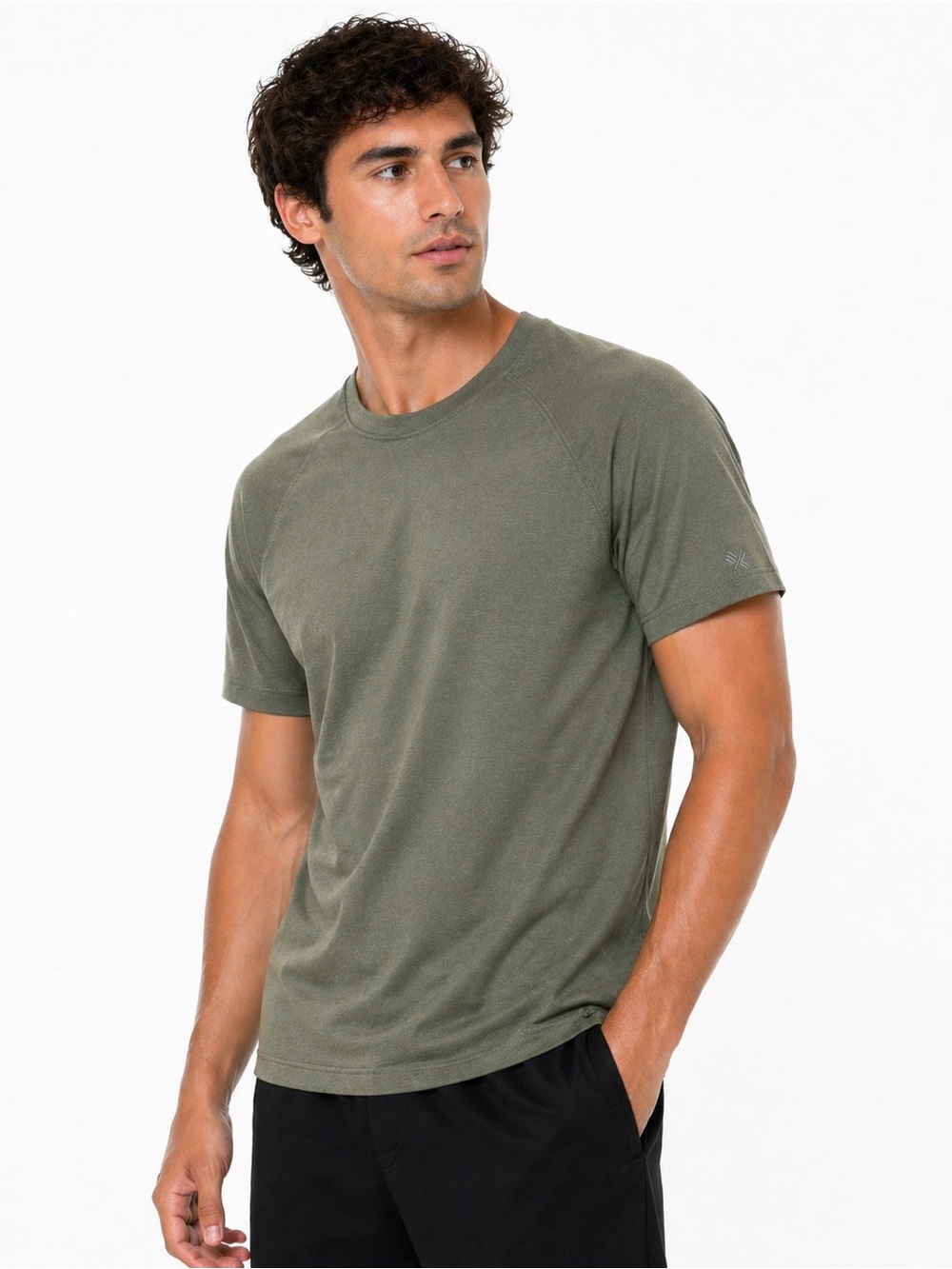 Kenneth Cole Olive Green Short Sleeve Crewneck Tee Size S